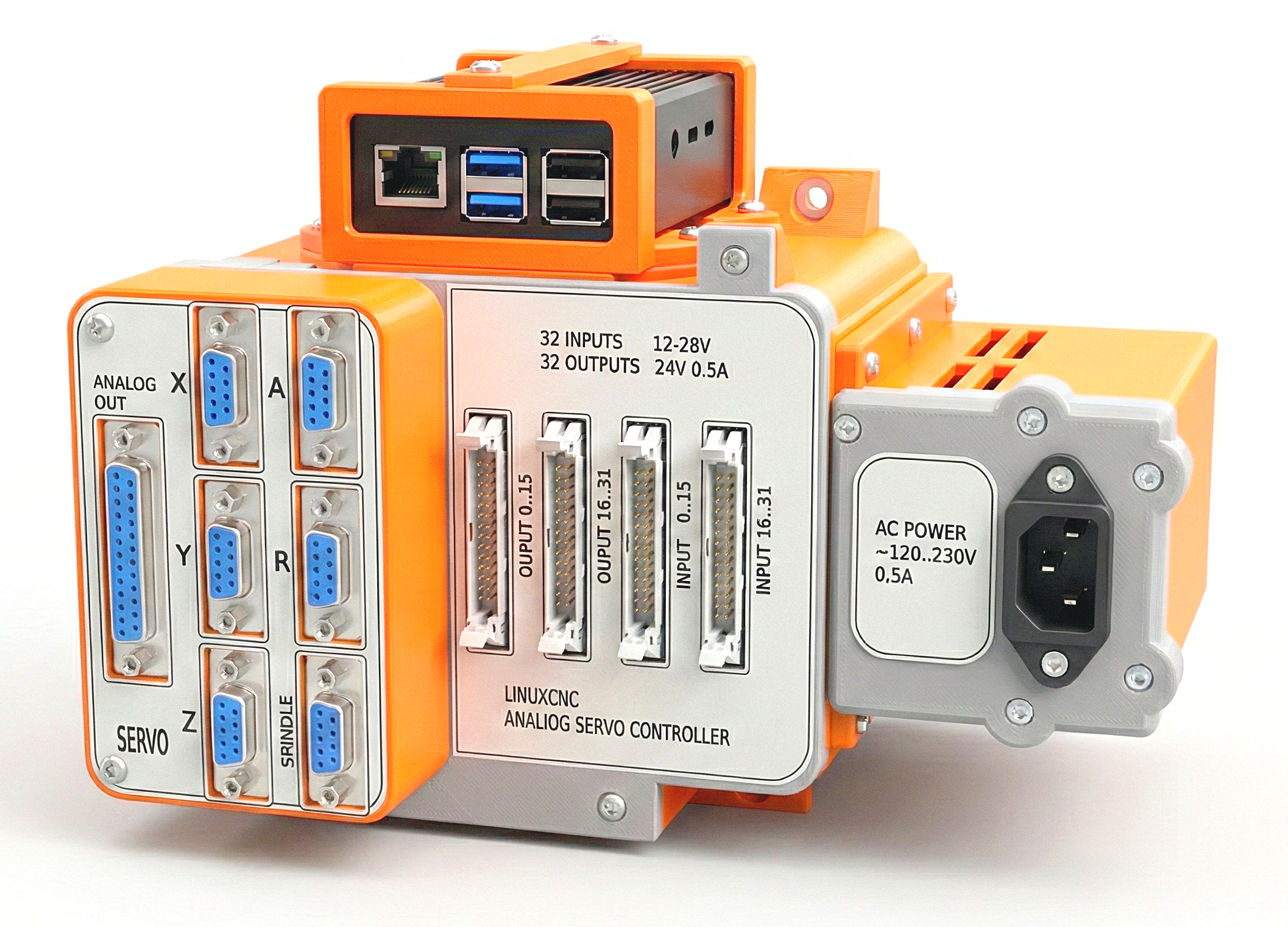 CNC PROTON — 4-axis FPGA analog servo controller with custom front panel